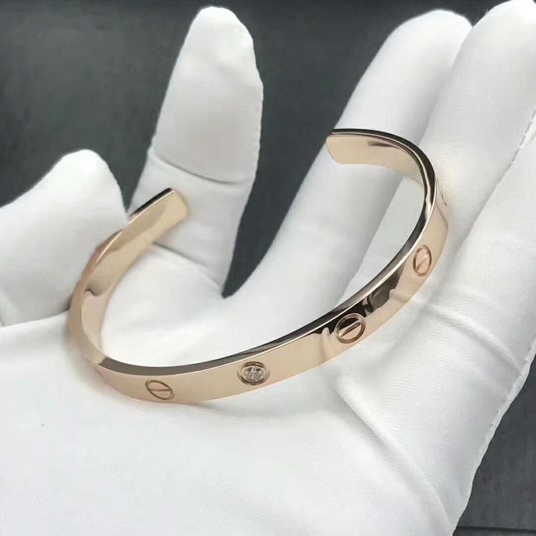 Браслет Cartier Love, бриллианты 0.09ct 2