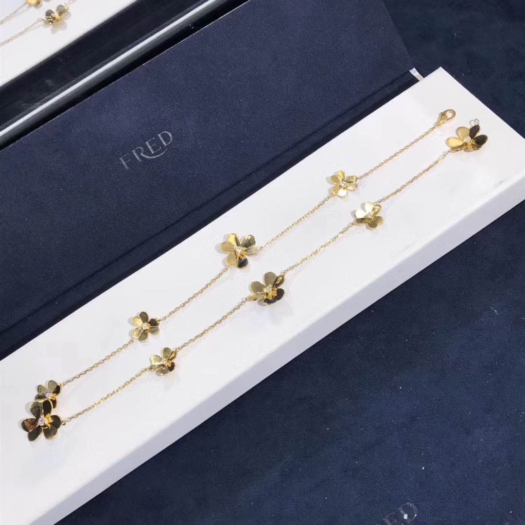 Колье Van Cleef & Arpels Frivole 9 мотивов желтое золото, бриллианты 4