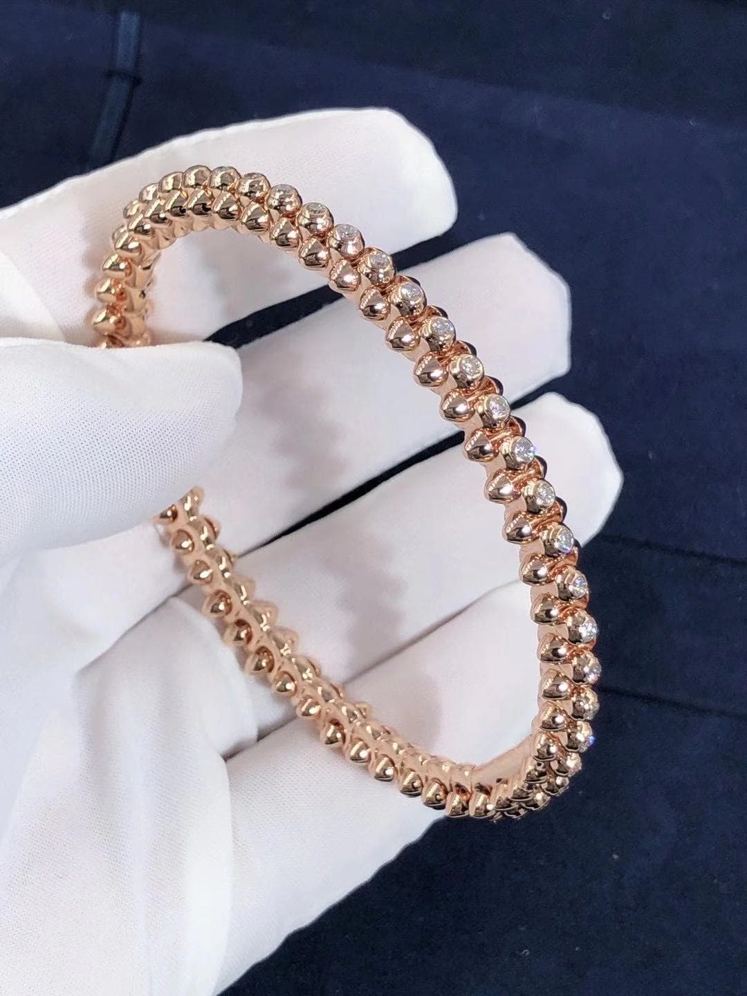 Браслет Clash De Cartier бриллианты, розовое золото 7
