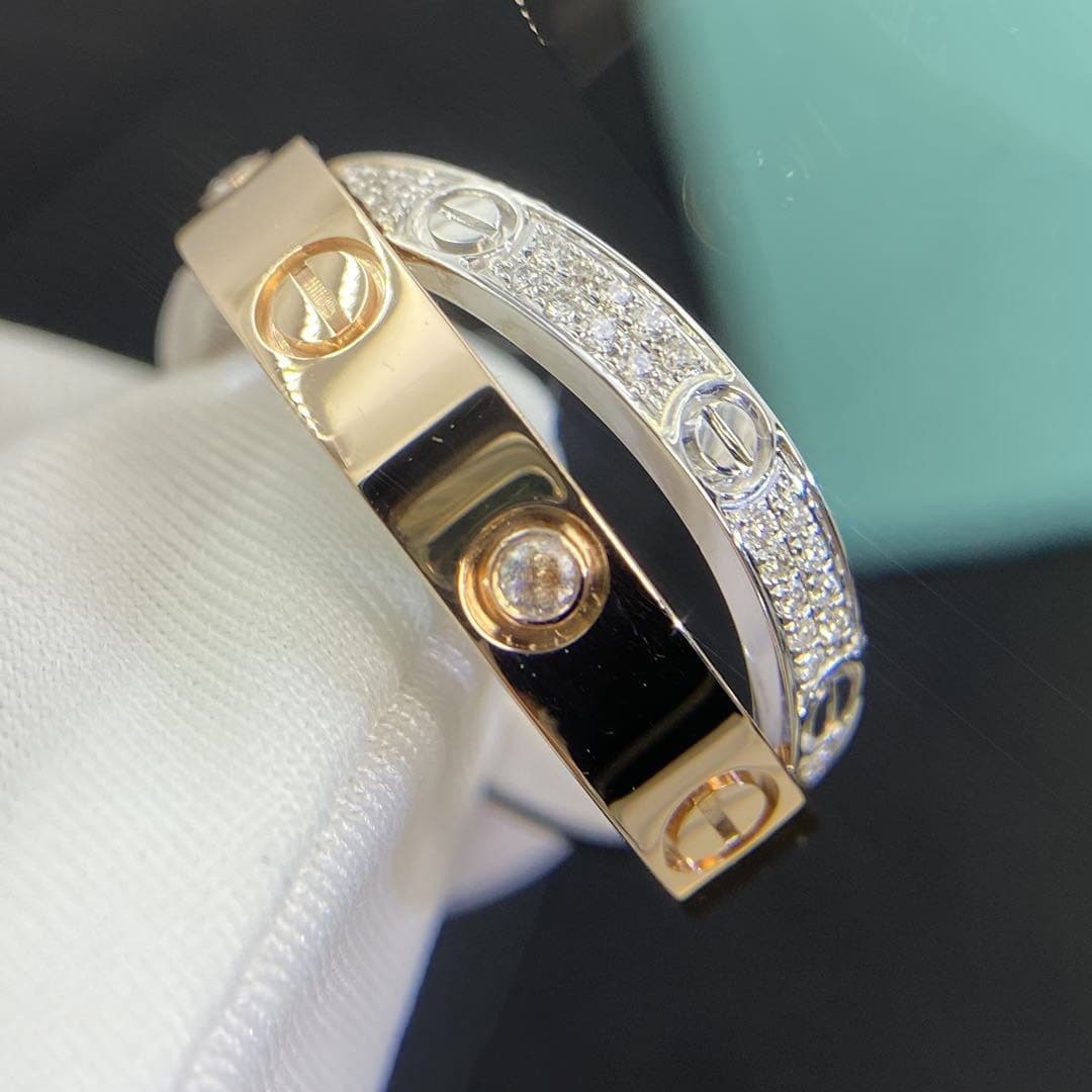 Золотое кольцо Cartier Love, 0,1ct 3