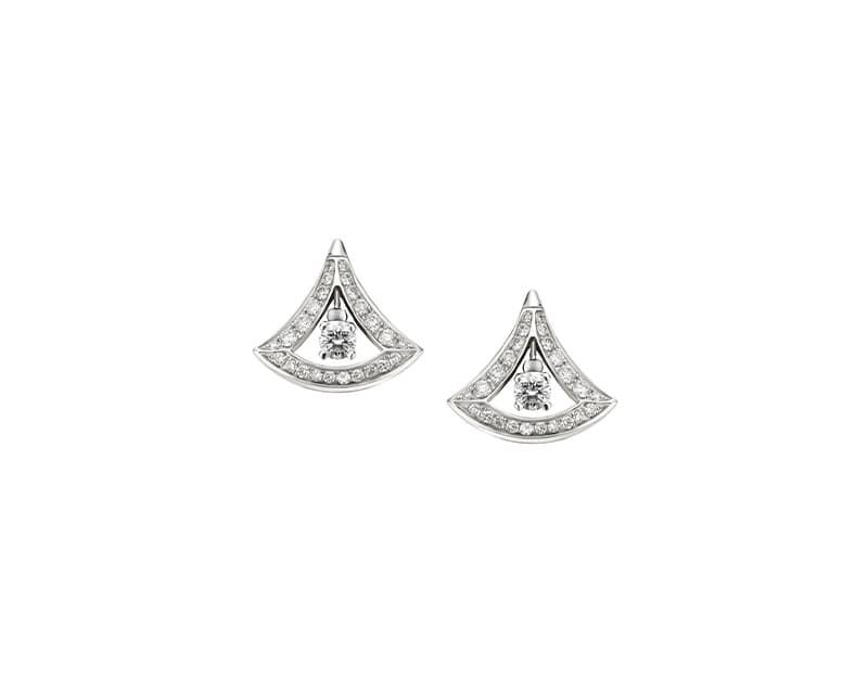 Серьги DIVAS' DREAM Bvlgari, белое золото, бриллианты