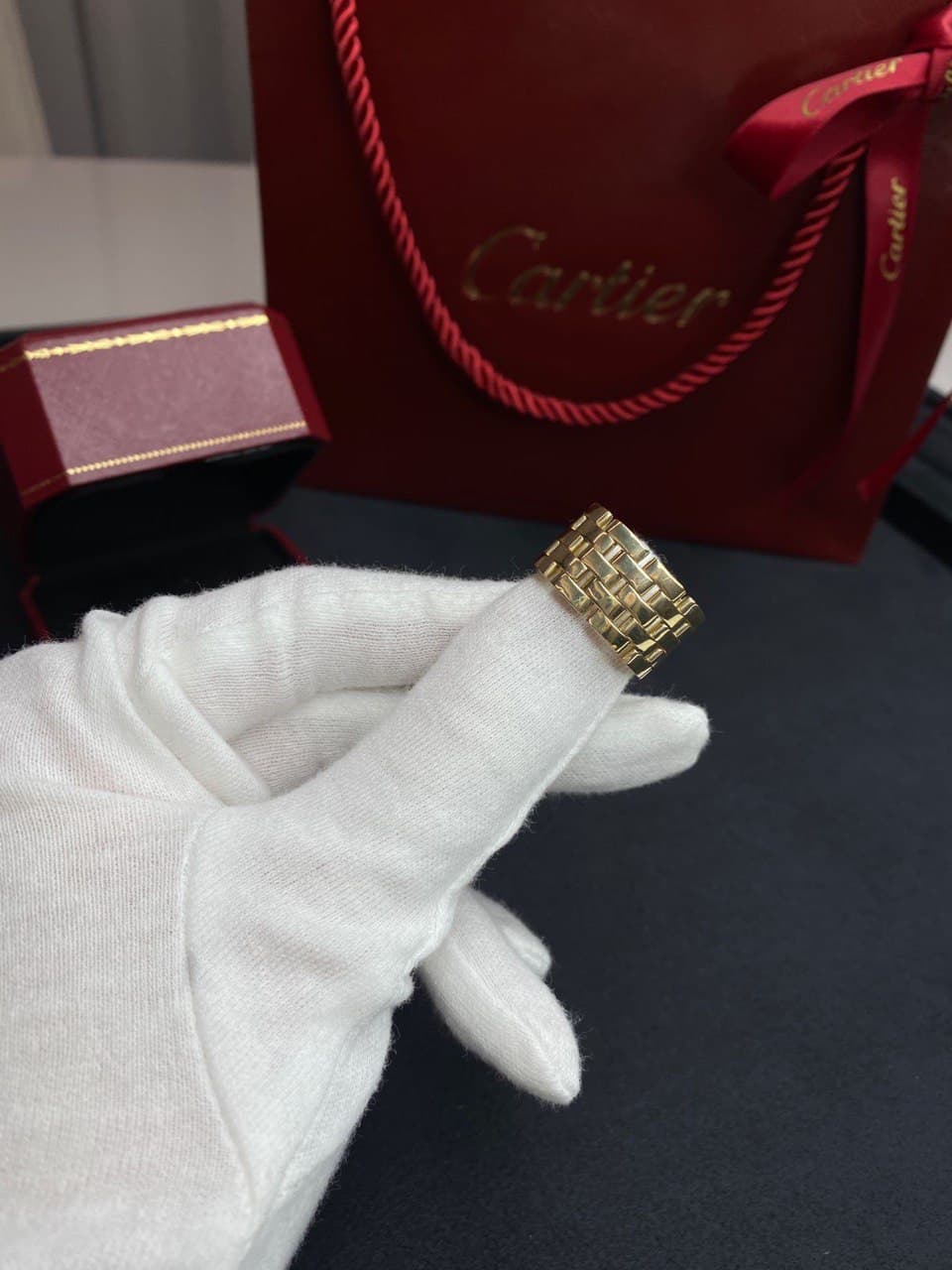 Кольцо Cartier Mallion Panthere желтое золото 6