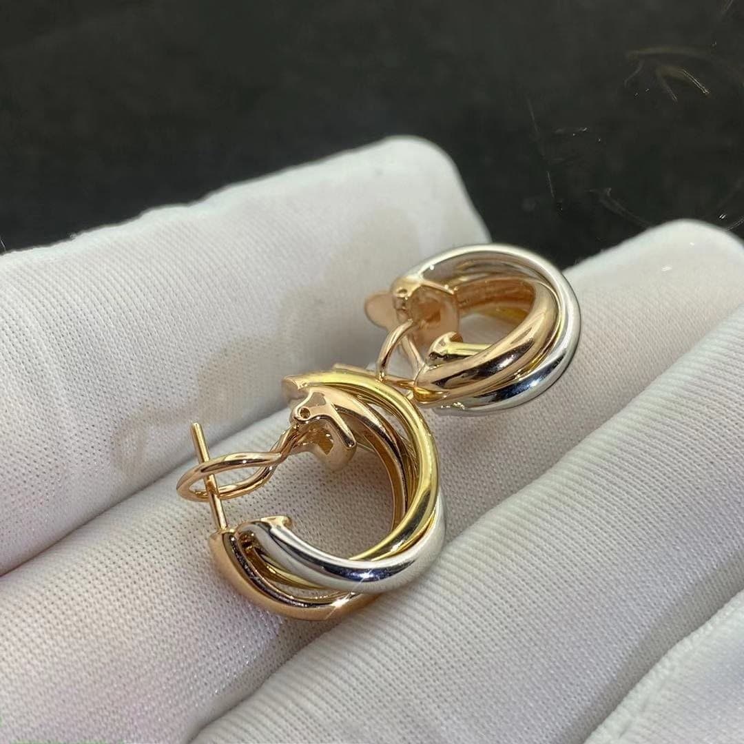 Серьги Cartier Trinity, белое золото 6