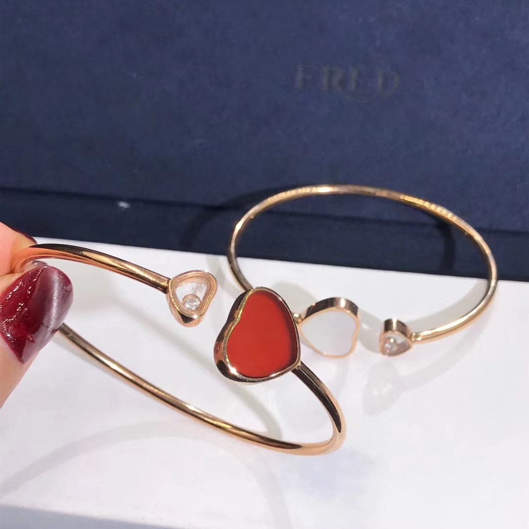 Браслет Chopard Happy Hearts розовое золото, бриллиант