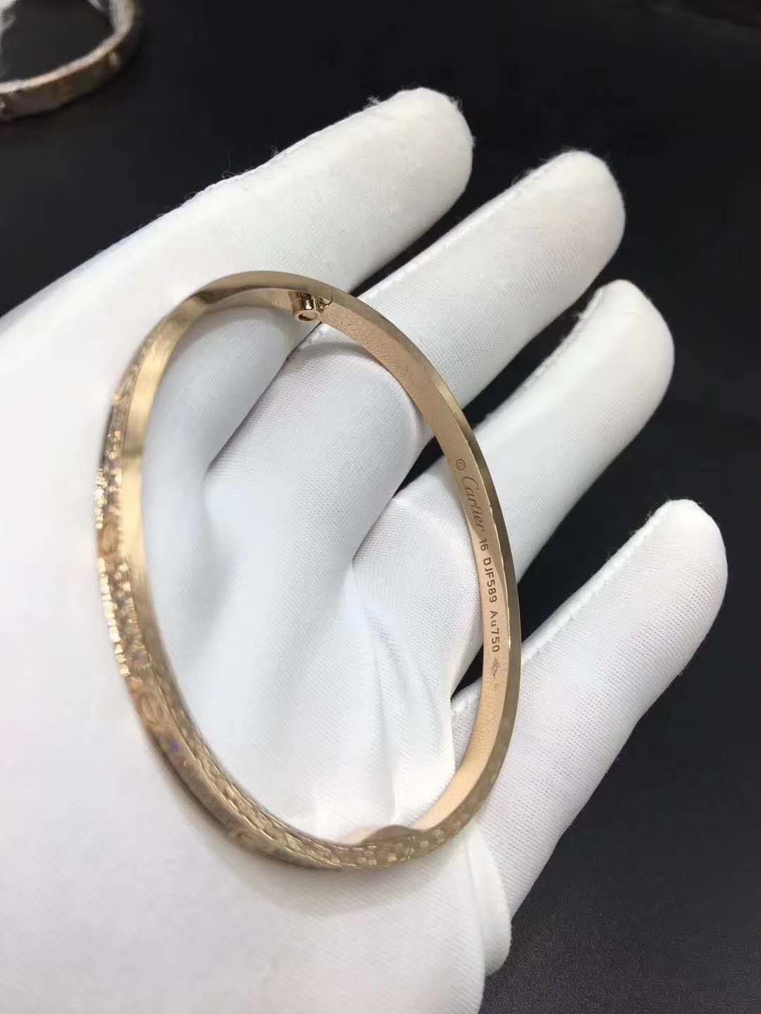 Браслет Cartier Love маленькая модель розовое золото, бриллианты 4
