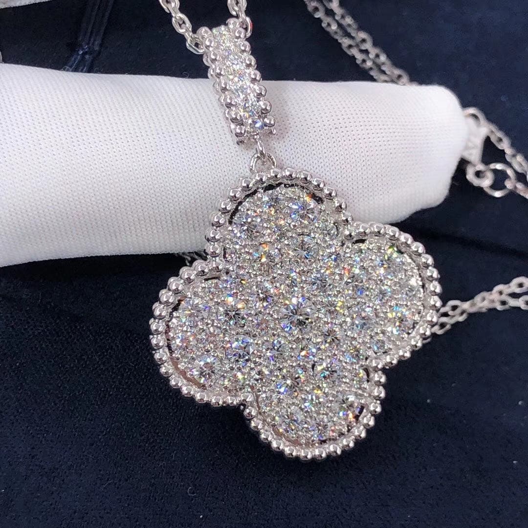 Подвеска Van Cleef & Arpels Magic Alhambra белое золото, бриллианты 3