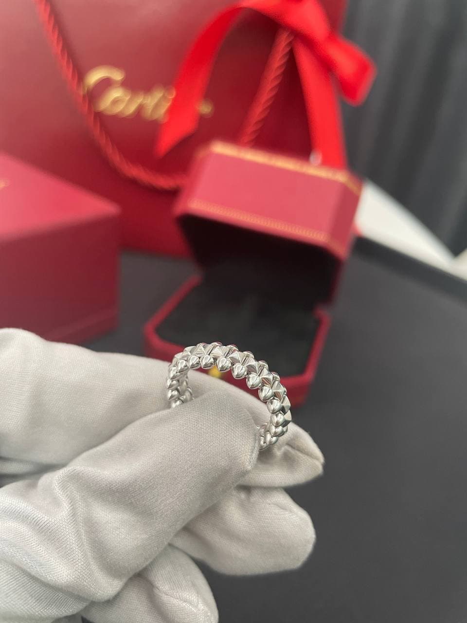 Кольцо Cartier Clash белое золото 6