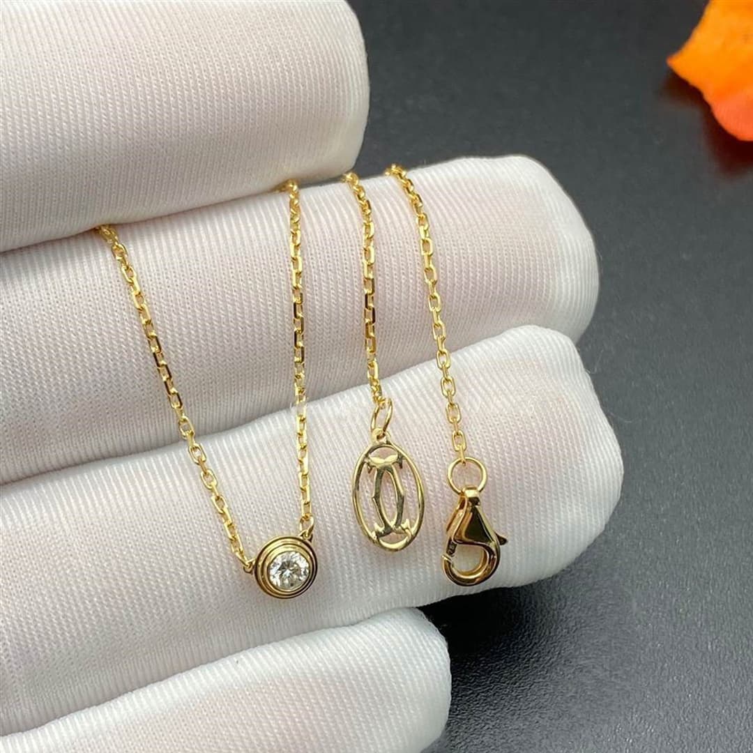 Колье Cartier Diamants, желтое золото 0,19ct 2