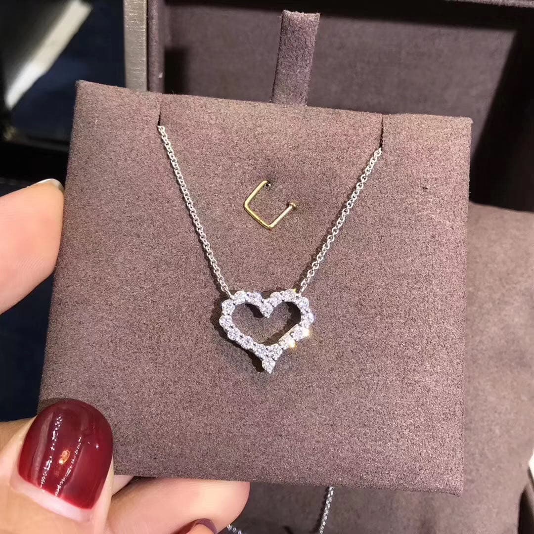 Подвеска-сердце Tiffany & Co. бриллианты, белое золото 2