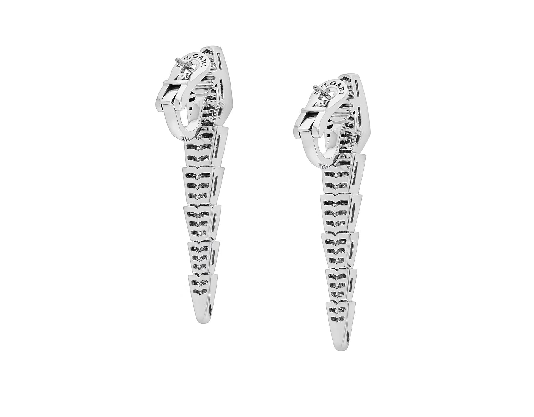 Серьги Bvlgari Serpenti Viper, белое золото 3