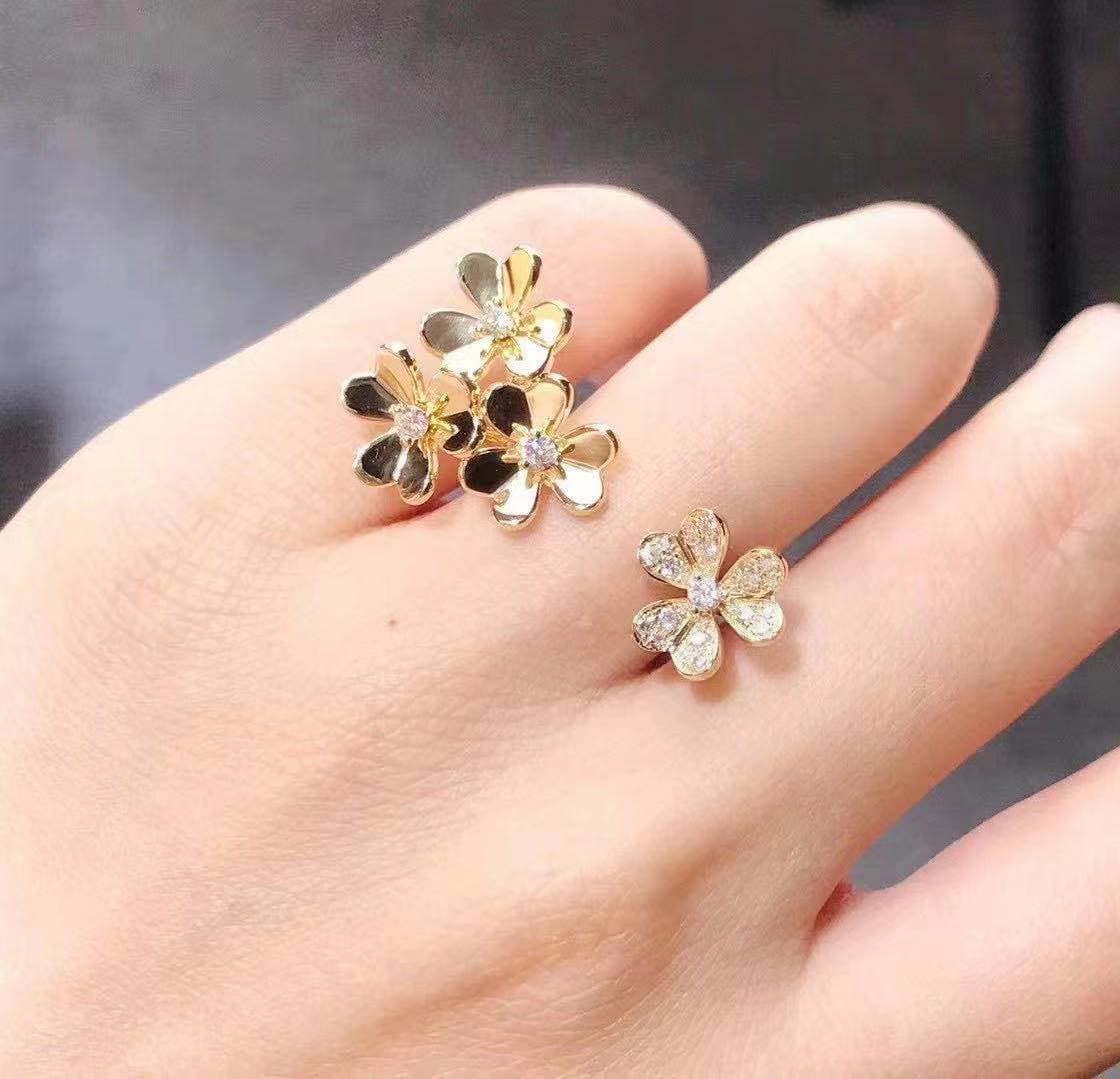 Кольцо Van Cleef Frivole желтое золото, бриллианты 7