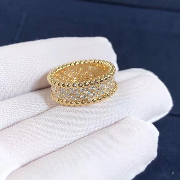 Кольцо Van Cleef & Arpels Perlée бриллианты, желтое золото 5