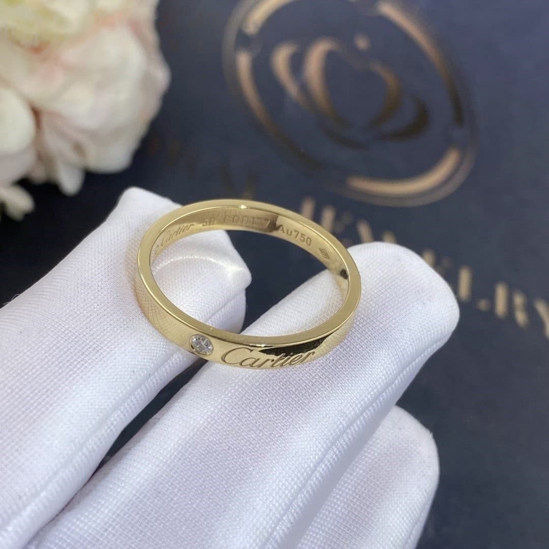 Кольцо Cartier C de Cartier, желтое золото, 0,03ct 4