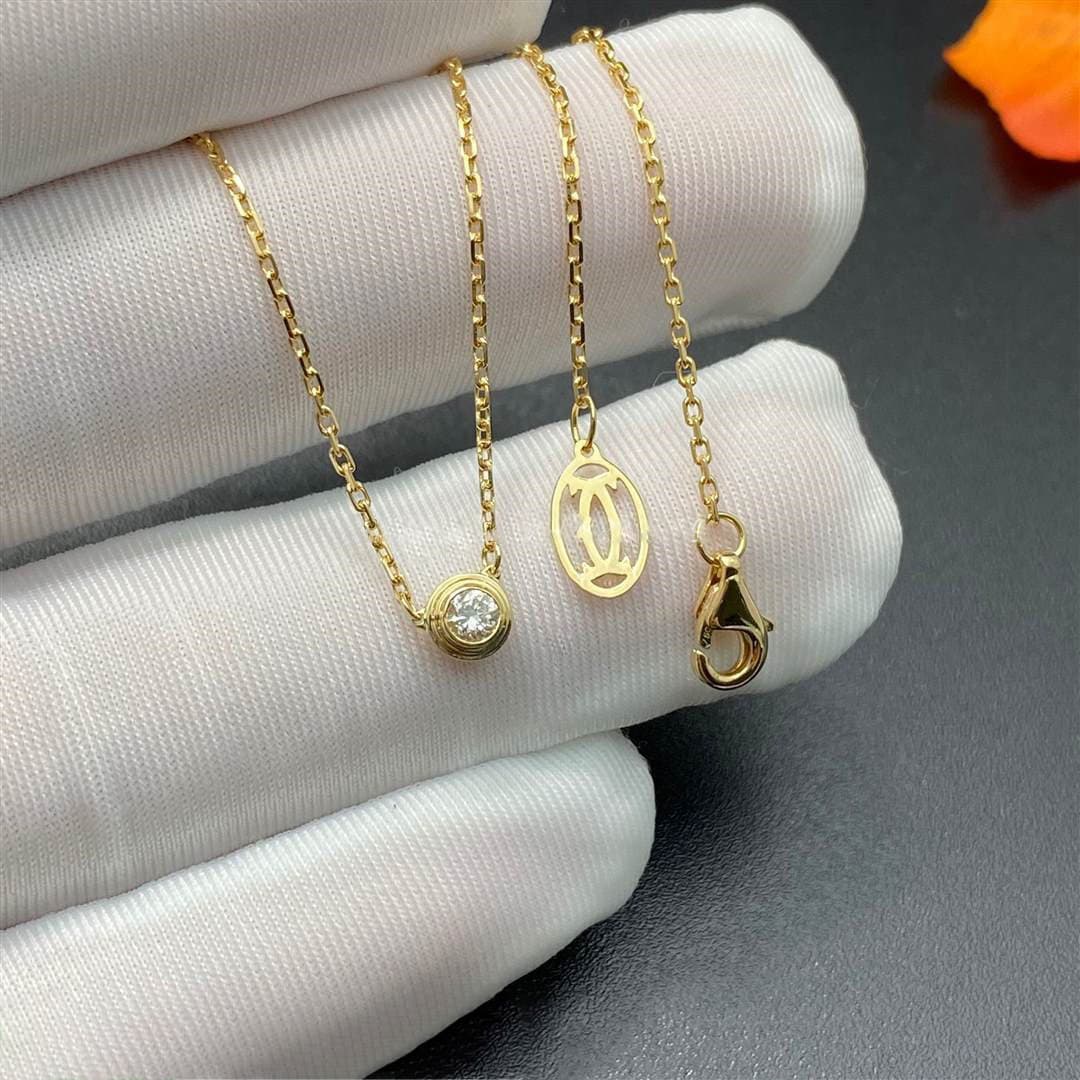 Колье Cartier Diamants, желтое золото 0,19ct 3
