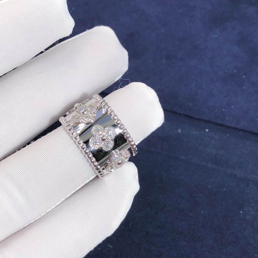 Кольцо Van Cleef & Arpels Perlée Clovers бриллианты, белое золото 5