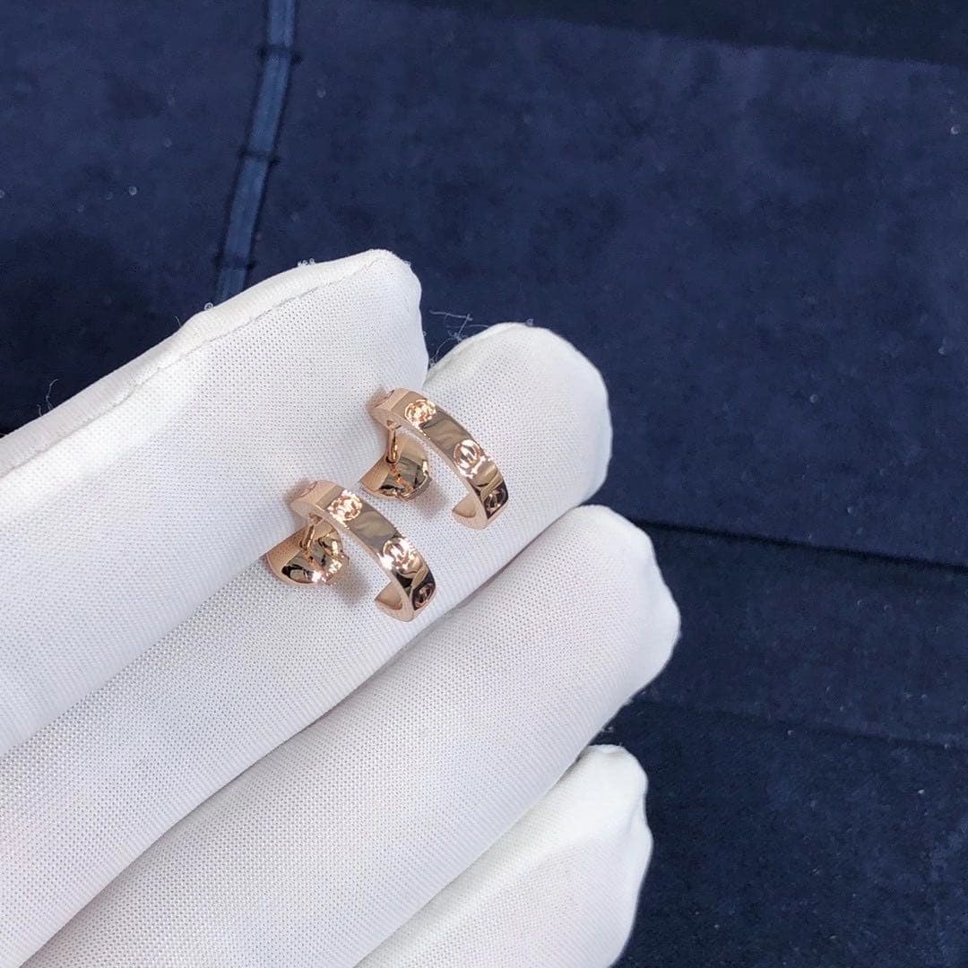 Серьги Cartier Love розовое золото 4