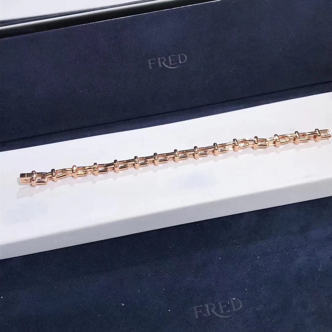 Браслет Tiffany с Т-образной цепочкой розовое золото 1