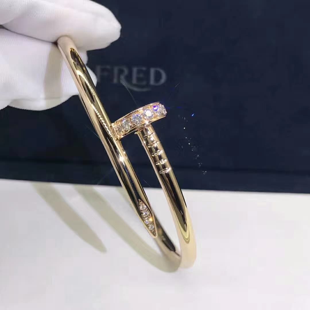 Браслет Cartier Juste un Clou классическая модель желтое золото, бриллианты 2