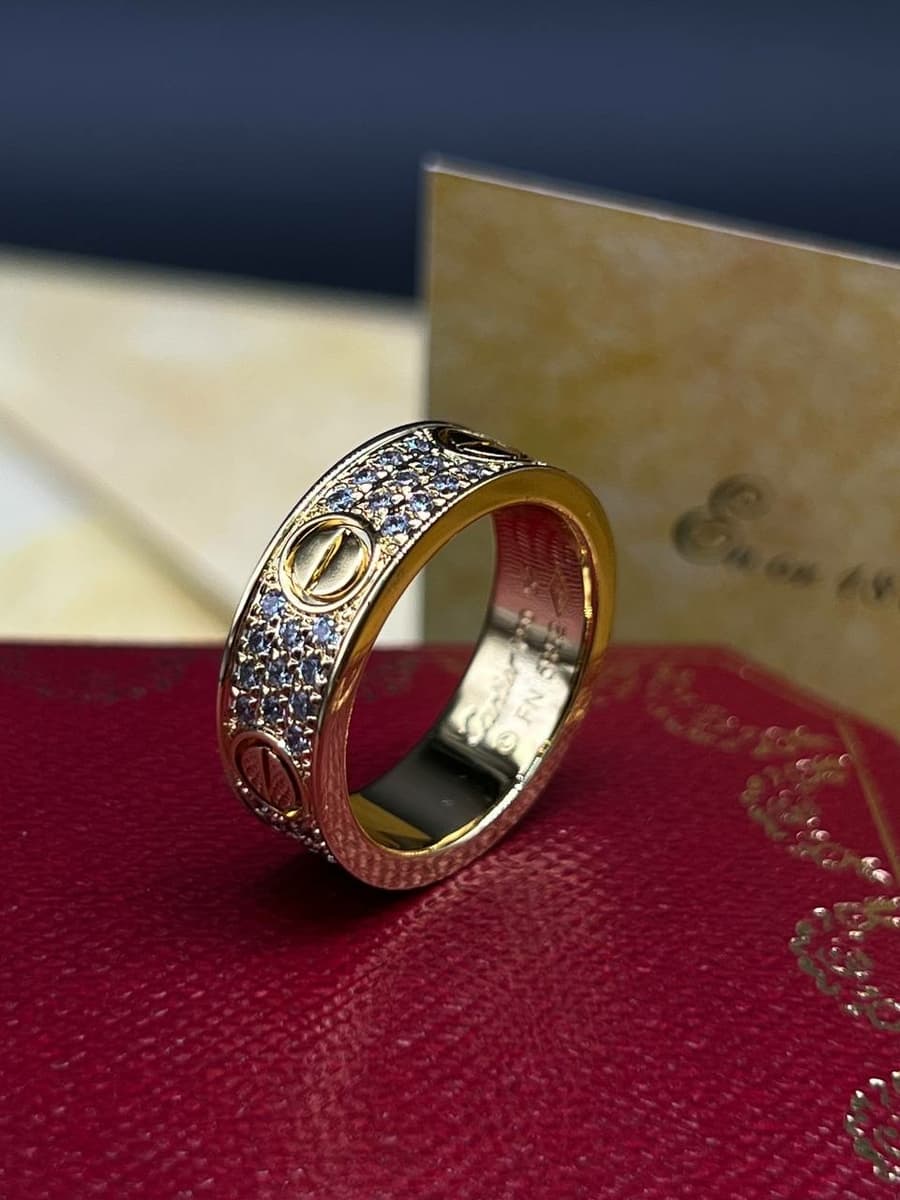 Кольцо Cartier Love, белое золото 1