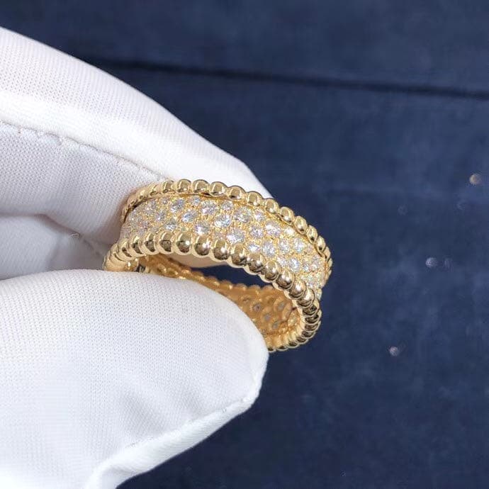 Кольцо Van Cleef & Arpels Perlée бриллианты, желтое золото 2