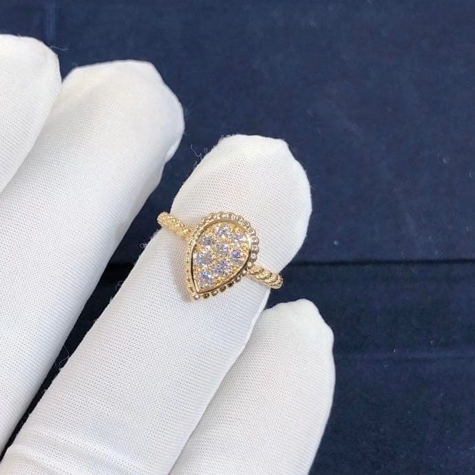 Кольцо Boucheron Serpent Bohème мотив маленького размера желтое золото, бриллианты 6