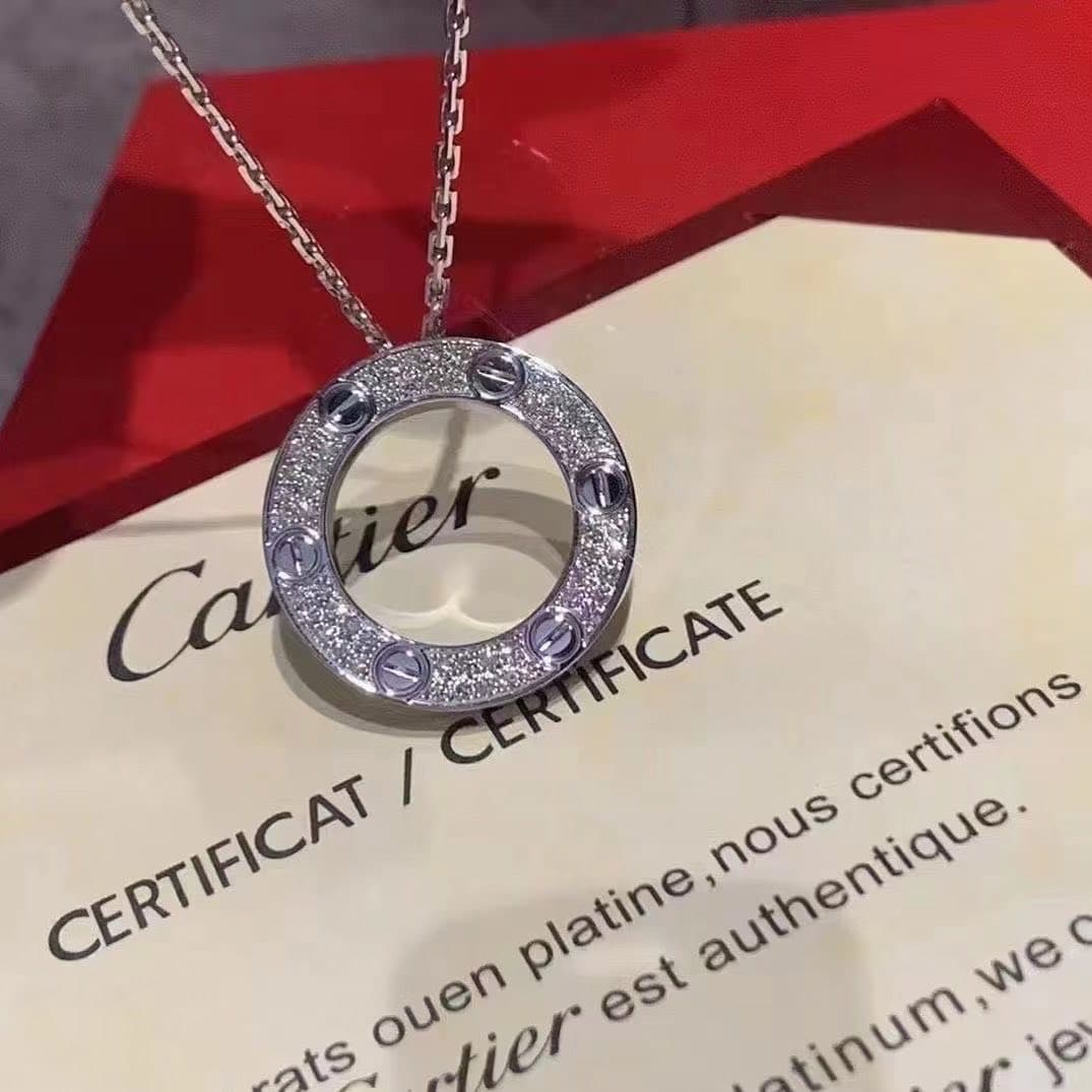 Колье Cartier Love, паве 0,34 ct