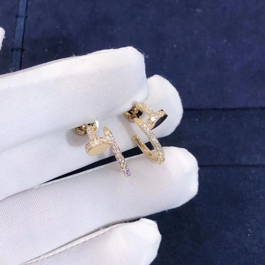 Серьги Cartier Juste Un Clou желтое золото, бриллианты 2
