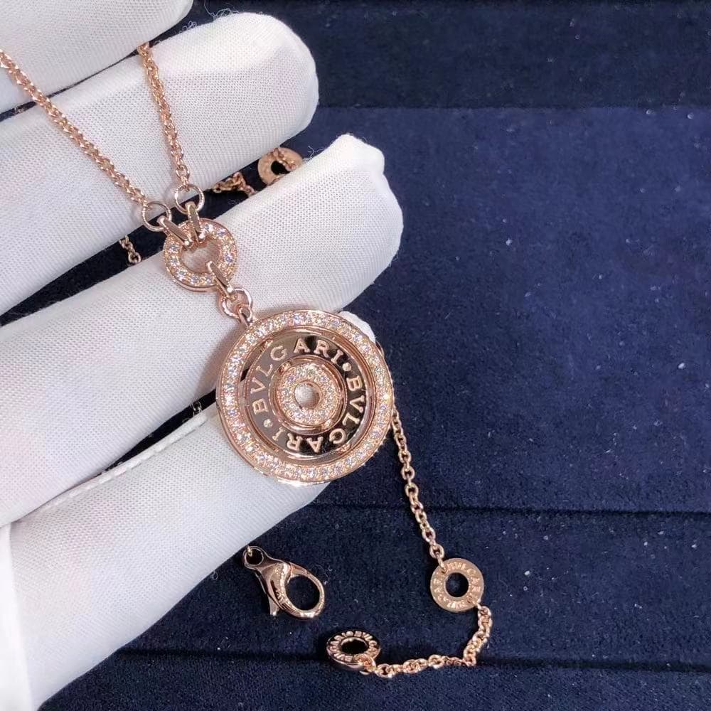 Подвеска Bulgari Circles Astrale Diamond розовое золото 5