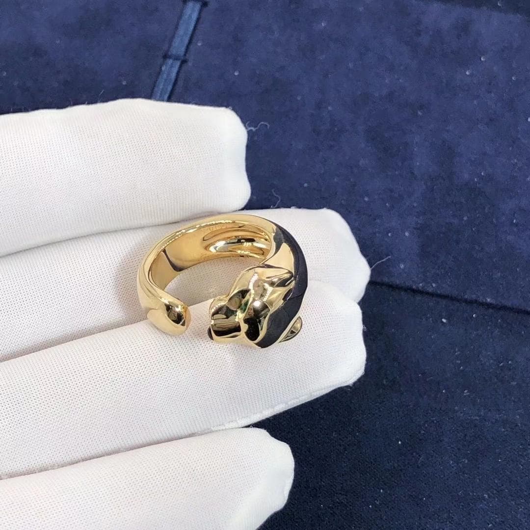 Кольцо Panthere de Cartier драгоценные камни, желтое золото 7