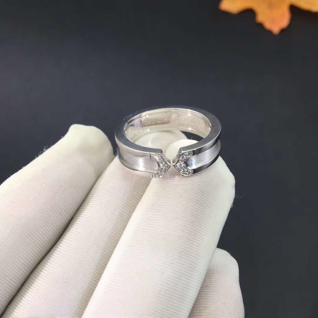 Золотое обручальное кольцо Cartier Double 0,24ct 1