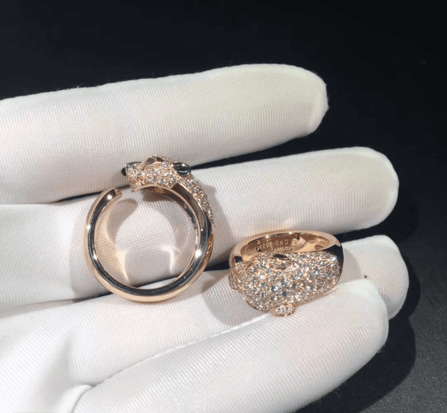 Кольцо Panthere de Cartier бриллианты, розовое золото 6