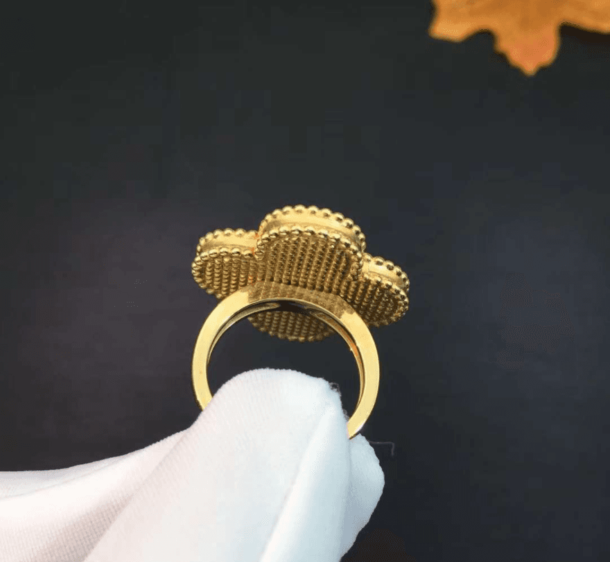Кольцо Van Cleef & Arpels Magic Alhambra желтое золото, малахит 4
