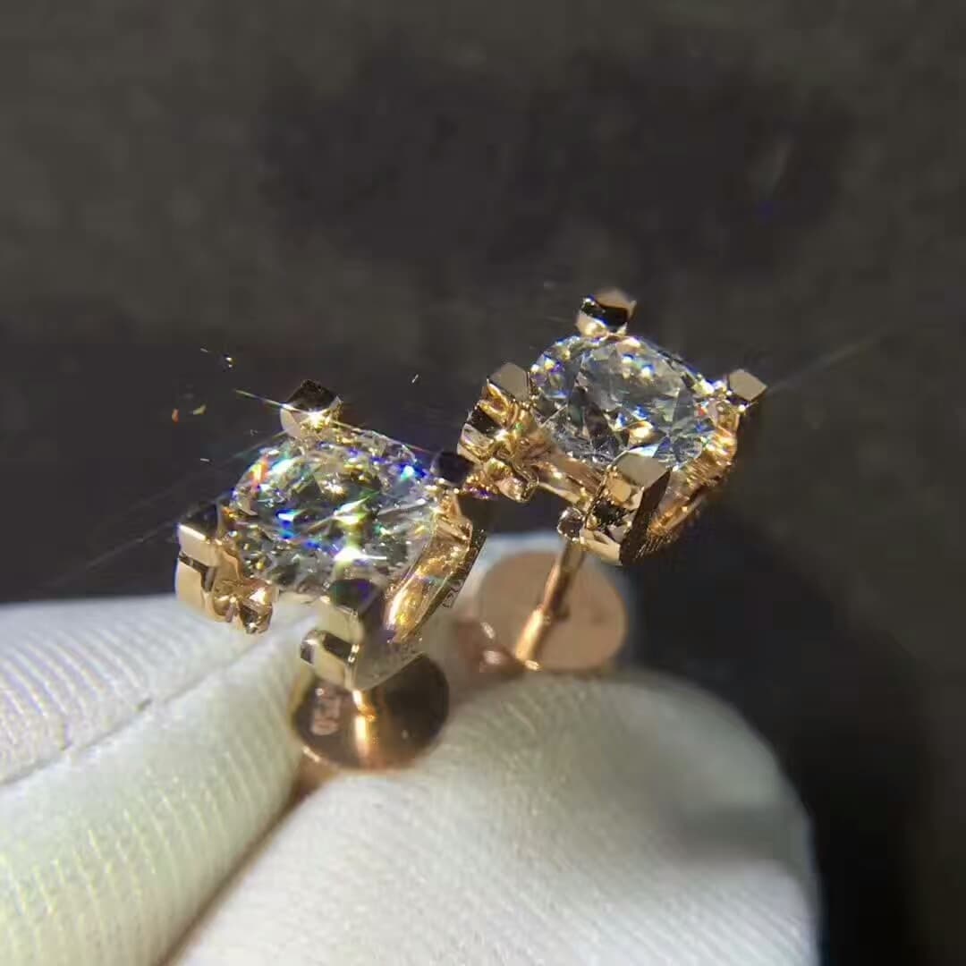 Серьги C DE Cartier из розового золота, 1,09ct 5