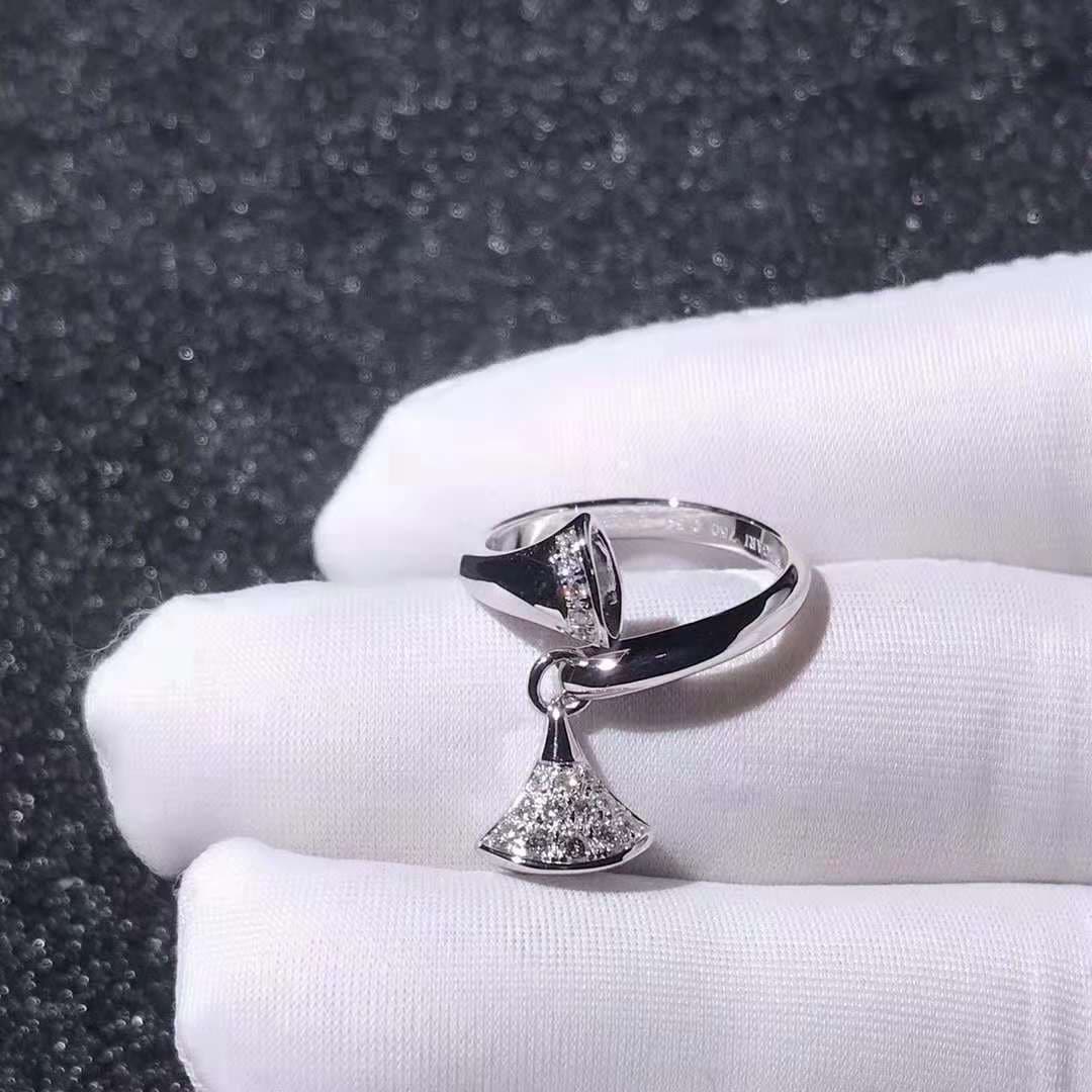 Кольцо Bulgari Divas Dream бриллианты, белое золото 2