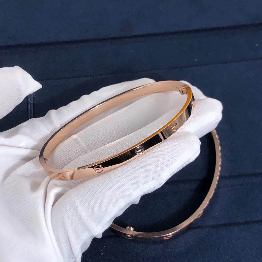 Браслет Cartier Love маленькая модель розовое золото 3