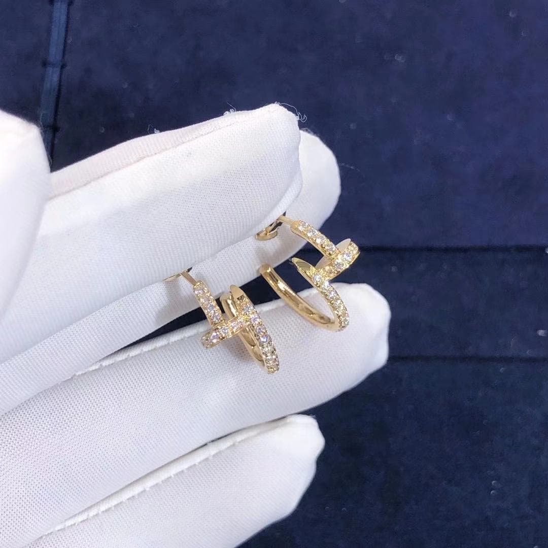 Серьги Cartier Juste Un Clou желтое золото, бриллианты 3