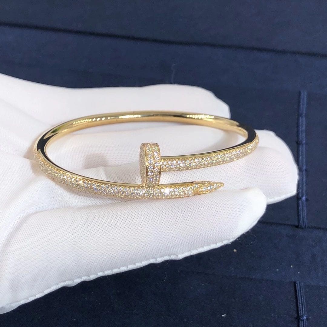 Браслет Cartier Juste Un Clou классическая модель желтое золото, бриллианты 1