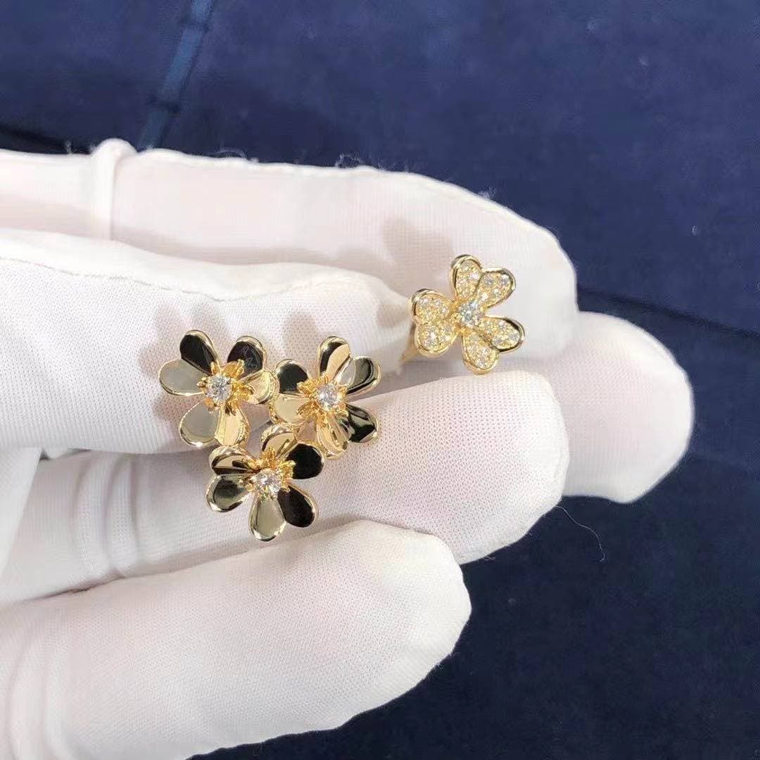 Кольцо Van Cleef Frivole желтое золото, бриллианты 3