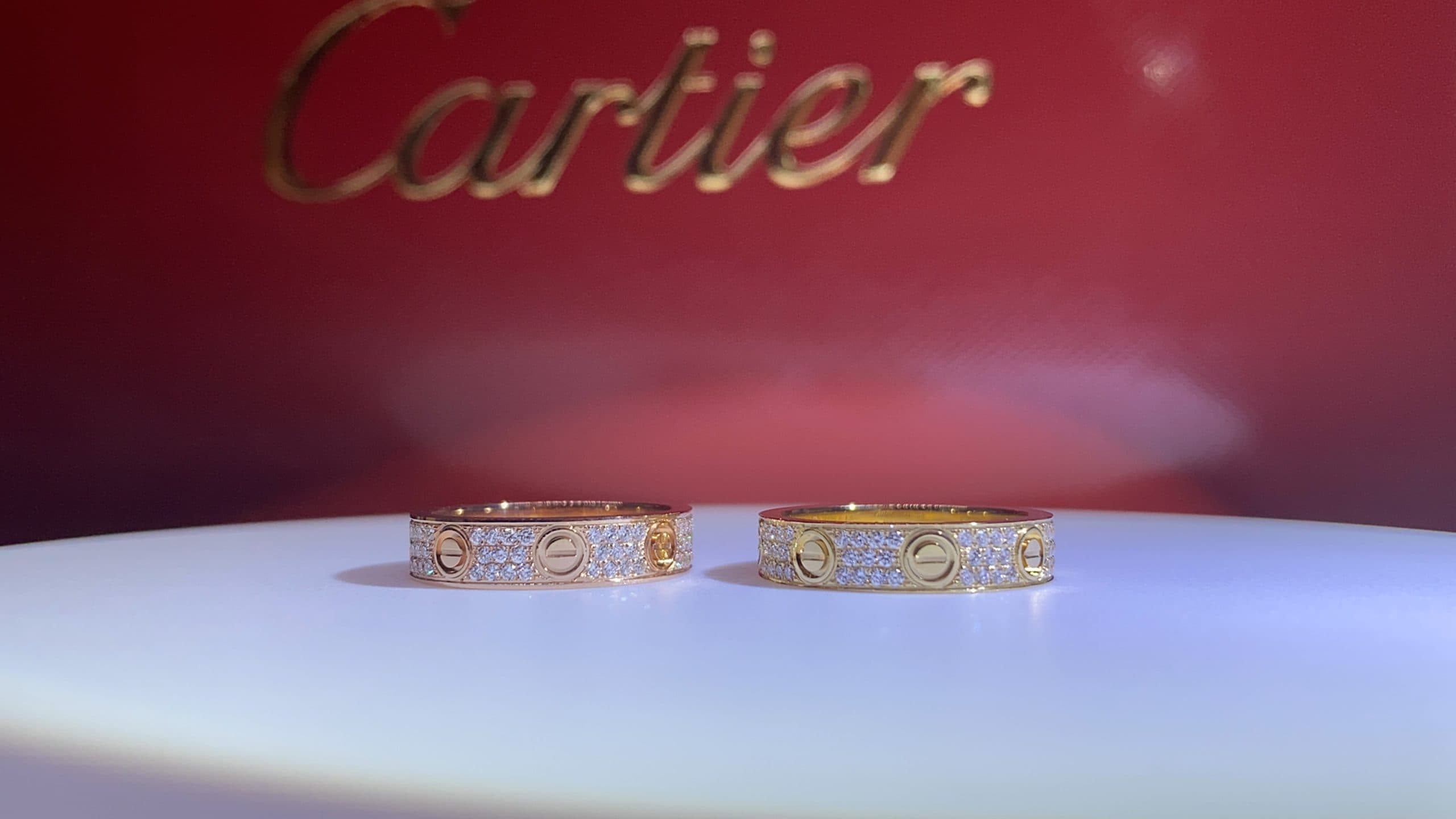 Обручальное кольцо Cartier Love, 0,22ct 2