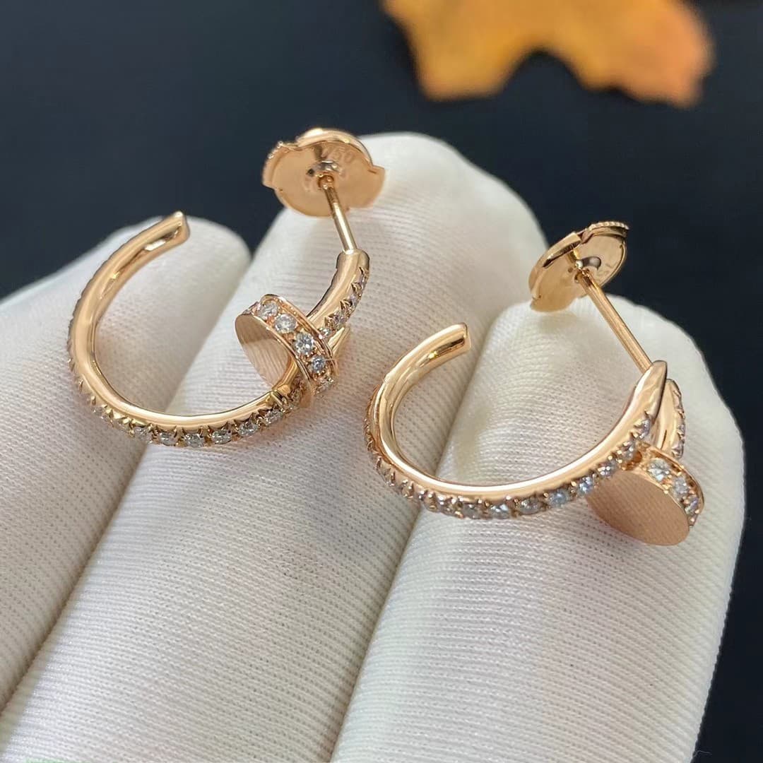 Серьги Cartier Juste un Clou из розового золота, 0,42ct 1