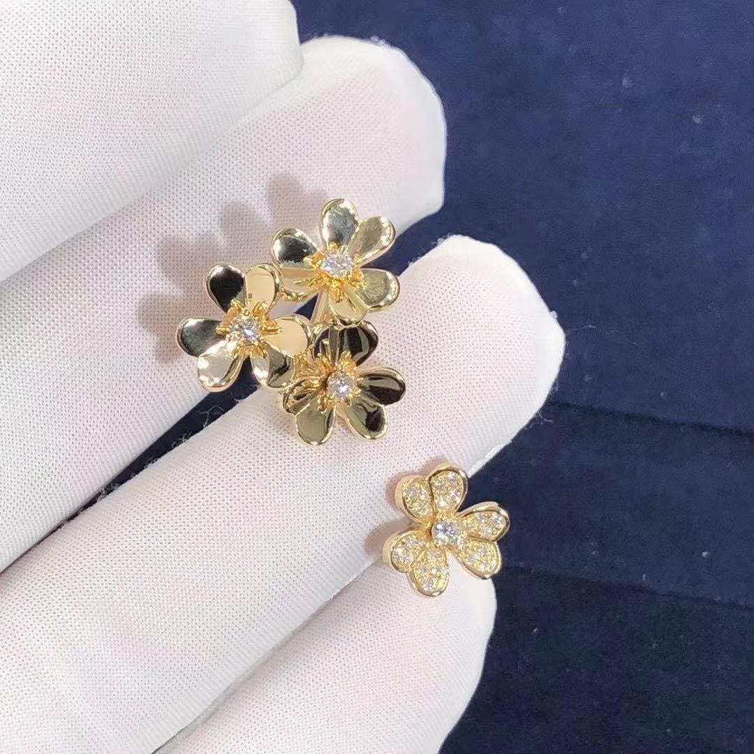 Кольцо Van Cleef Frivole желтое золото, бриллианты 6
