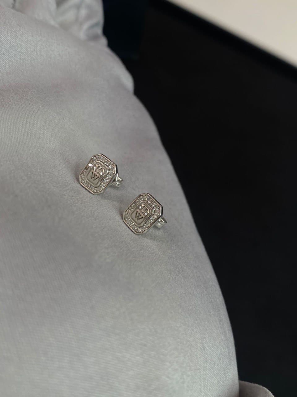 Серьги Harry Winston белое золото, бриллианты 4