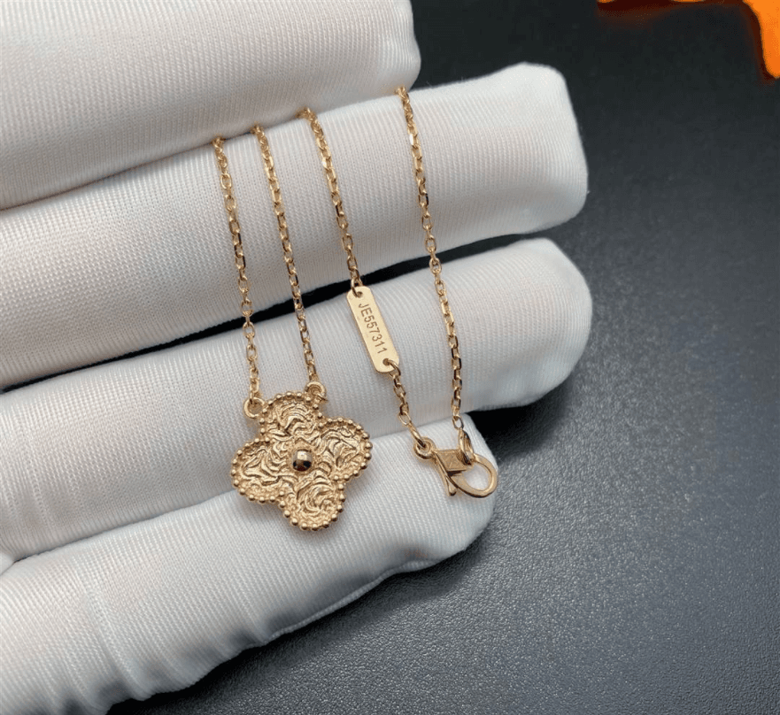 Подвеска Van Cleef & Arpels Vintage Alhambra 15 мм розовое золото 3