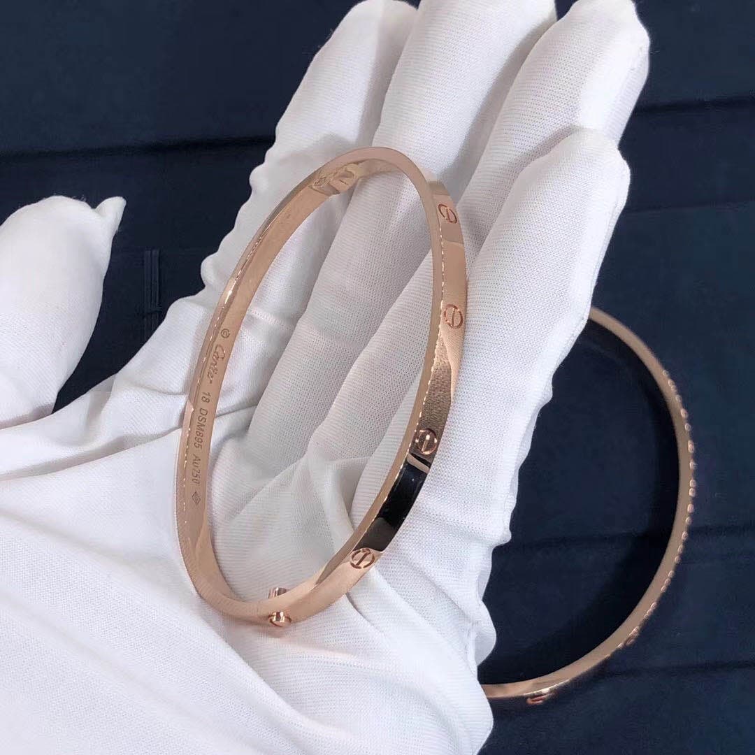 Браслет Cartier Love маленькая модель розовое золото 4