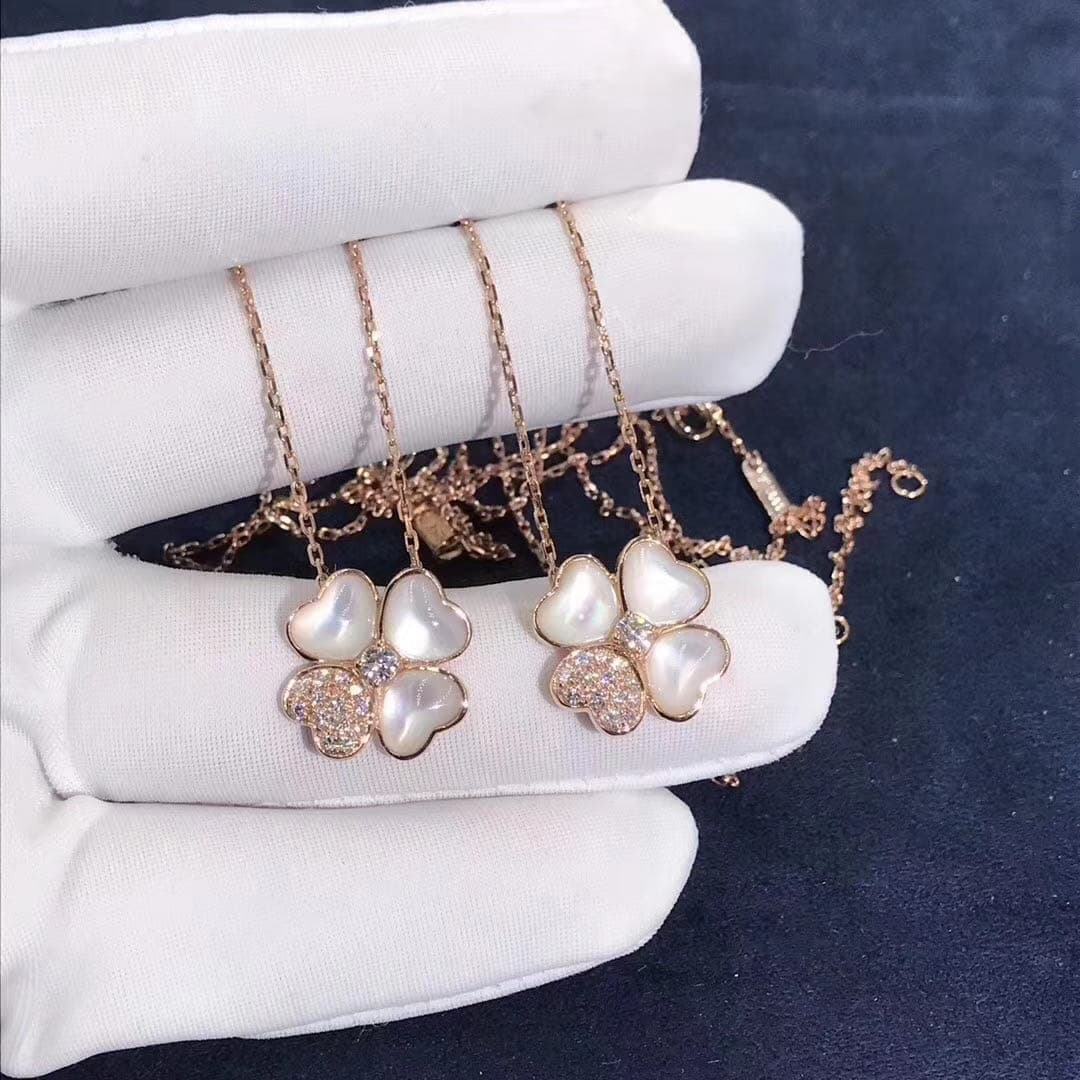 Подвеска Van Cleef & Arpels розовое золото, перламутр, бриллианты 3
