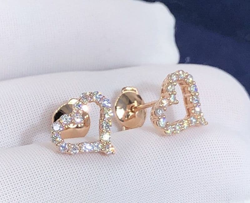 Серьги в виде сердечек Tiffany 2