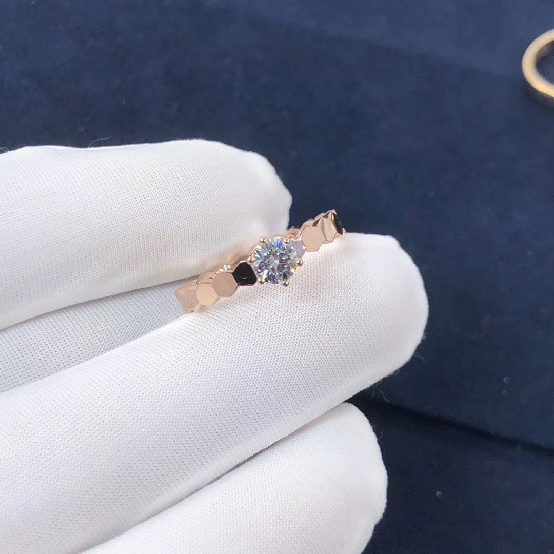 Кольцо для помолвки Chaumet Bee My Love розовое золото, бриллиант