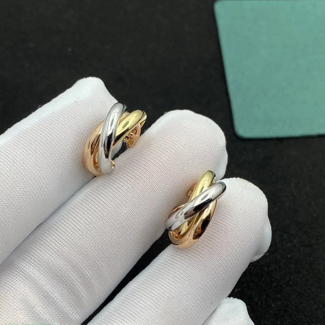 Серьги Cartier Trinity, белое золото 1