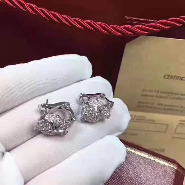 Серьги Panthere, бриллианты 1.33ct 1
