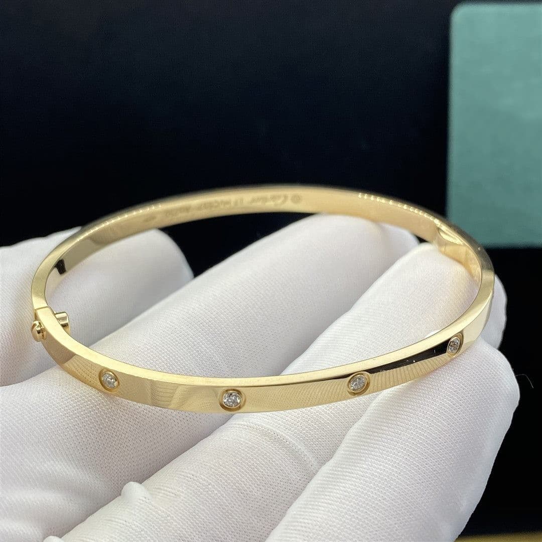 Браслет Cartier Love, 10 брилиантов 0,12ct 1